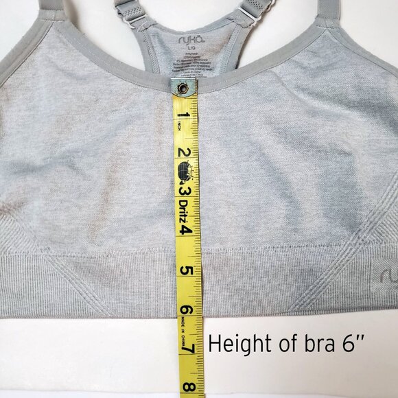 Ryka Seamless Compression Sports Bra Heather Grey Size L - Picture 7 of 9